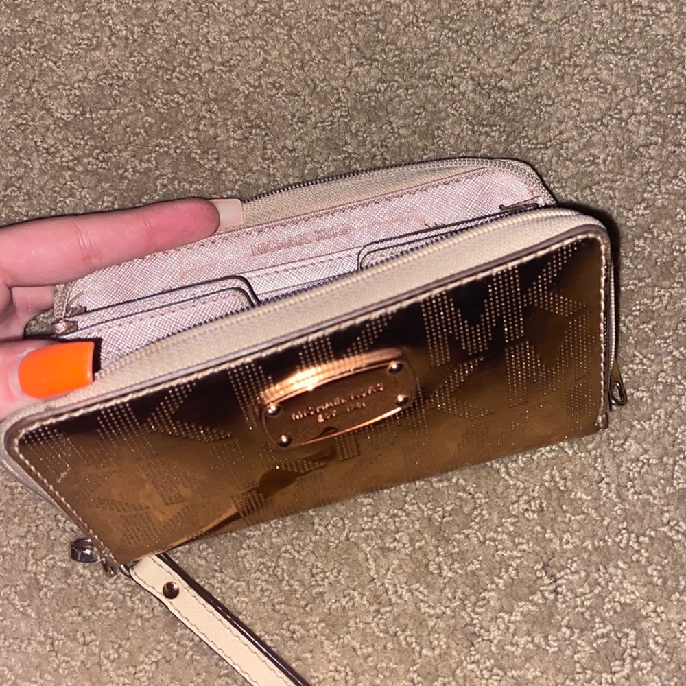 Gold Michael Kors wallet